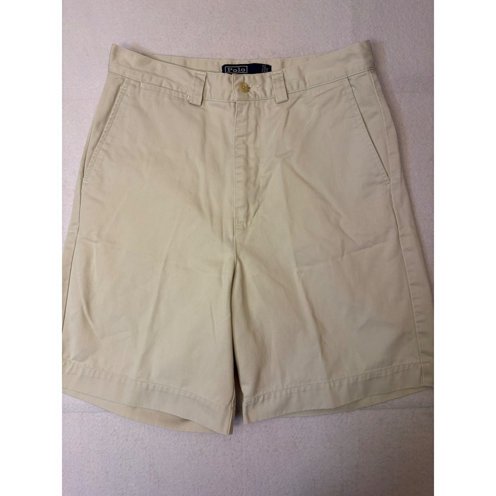 Vintage Polo Ralph Lauren Philip Short Mens 30 Khaki Tan Cotton Classic Chino